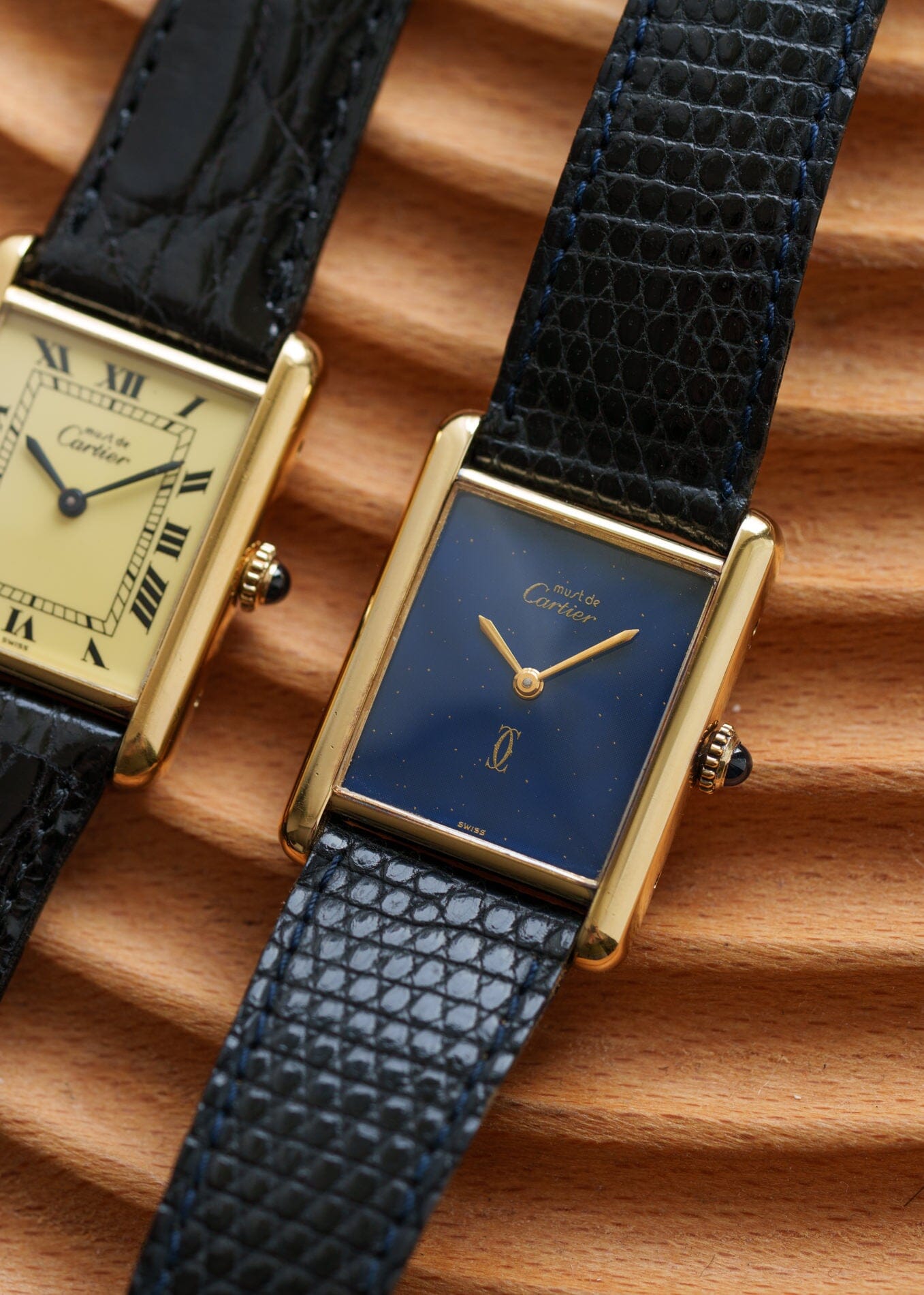 カルティエ マストタンク LM ラピスブルー 手巻き Watch CARTIER 