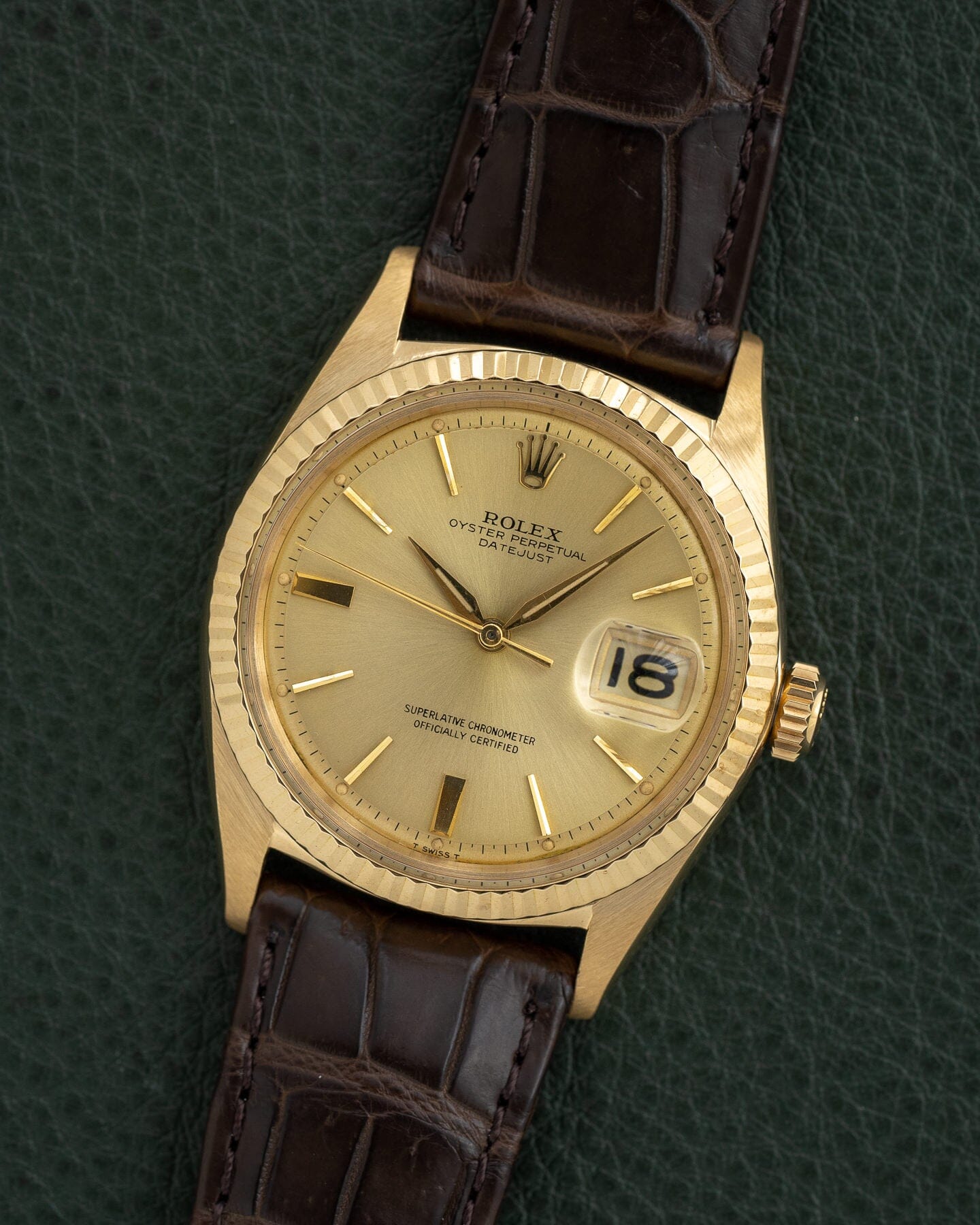 Rolex Datejust 1601/8 YG Champagne dial 1960s RSC Serviced | ARBITRO