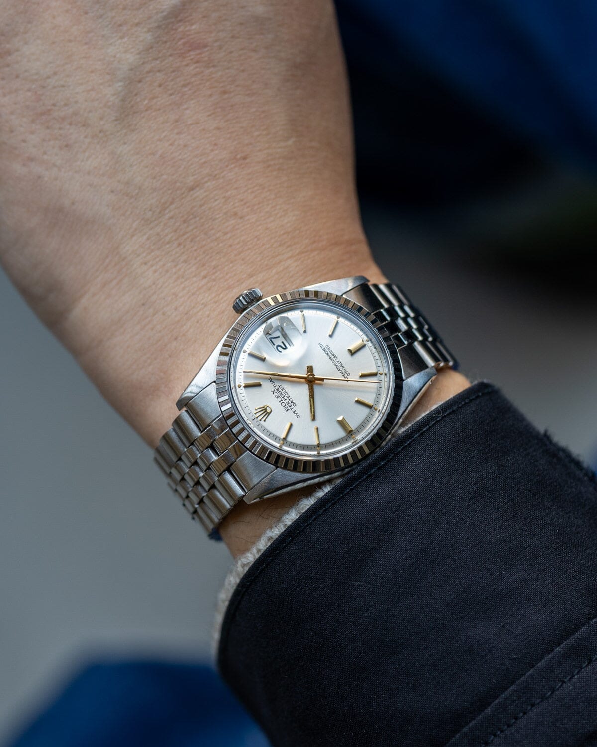 Rolex Datejust 1603 Silver Sigma Dial with Box and Paper