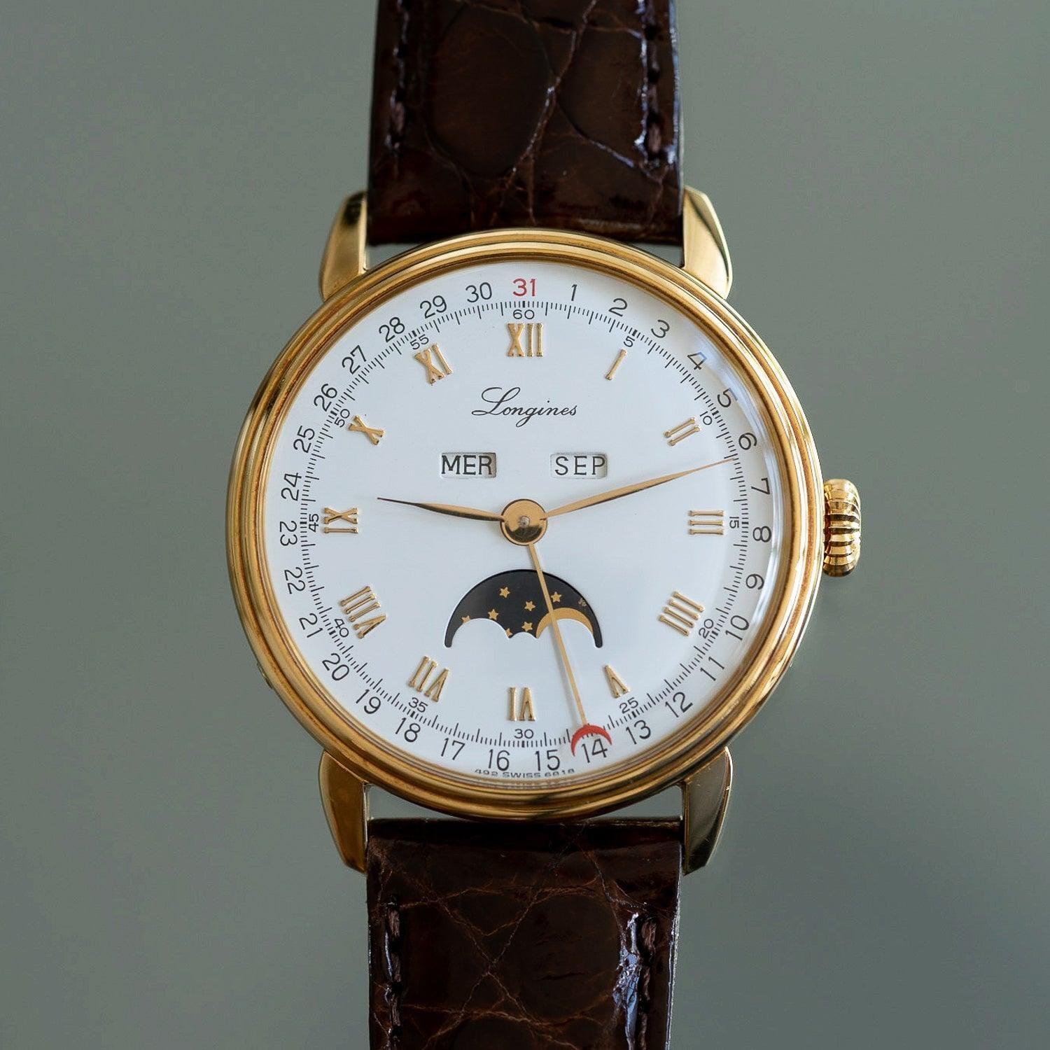 LONGINES Triple Calendar Moonphase 18K YG