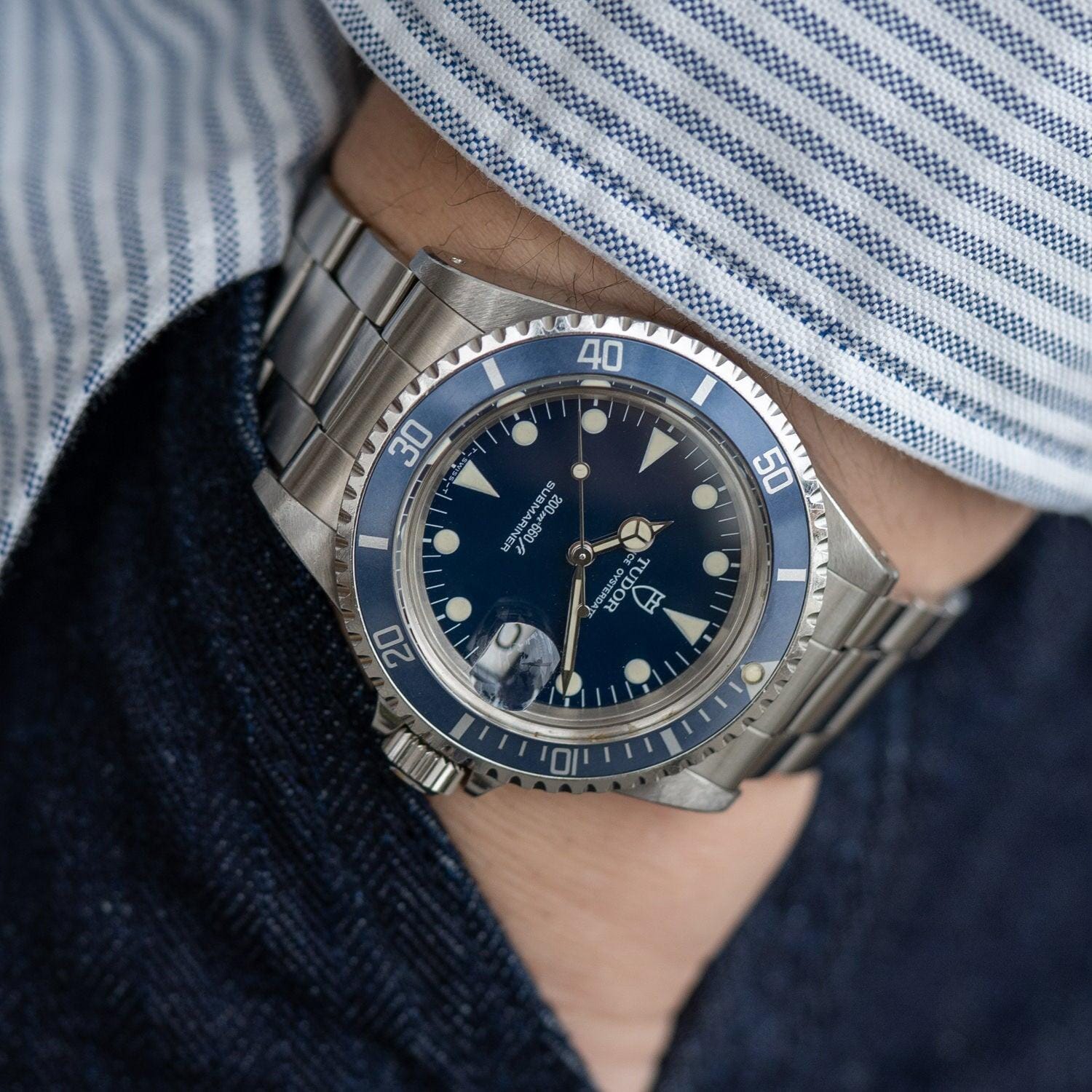 チュードル サブマリーナ 79090 ブルー 退色ベゼル / TUDOR Submariner 79090 Blue Ghost Bezel- Arbitro