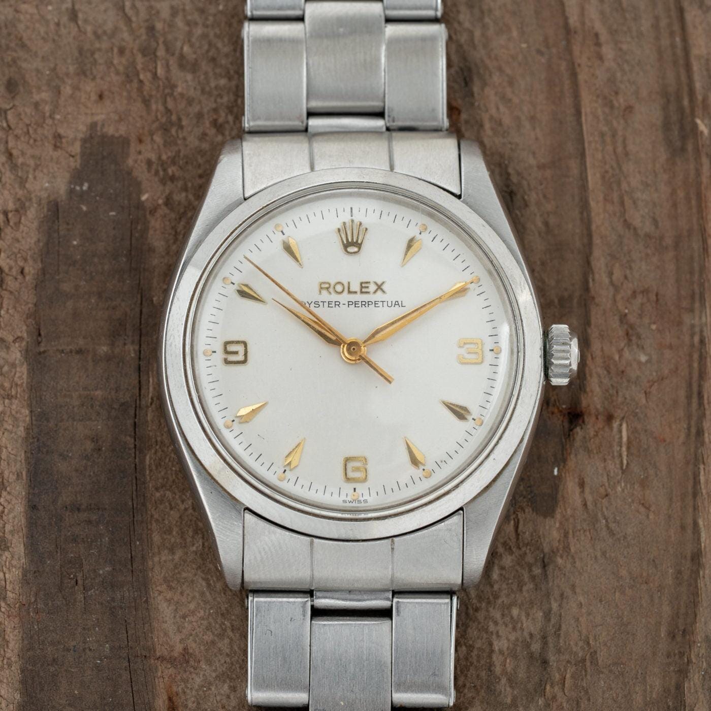 ROLEX Oyster Perpetual 6564 Ivory Dial 1950s - Arbitro