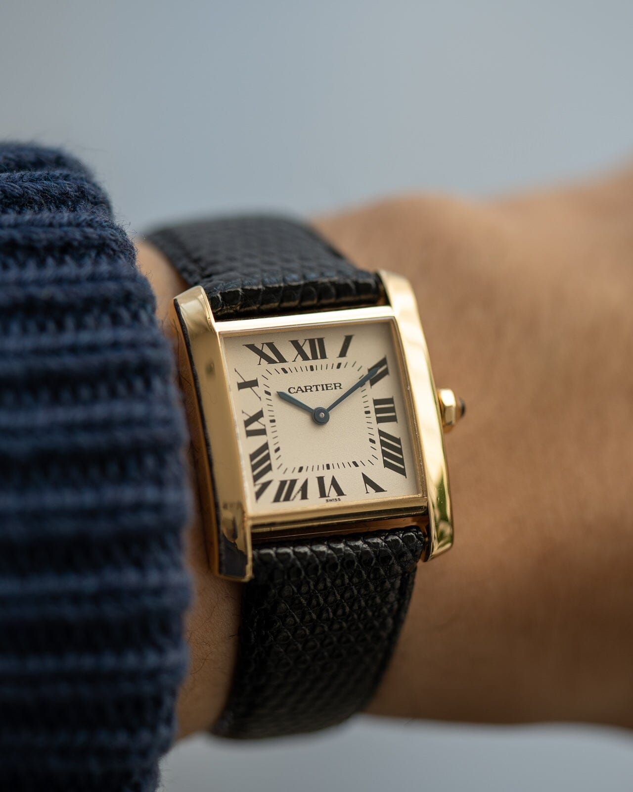 Cartier Tank Francaise MM 1821 YG Complete Serviced