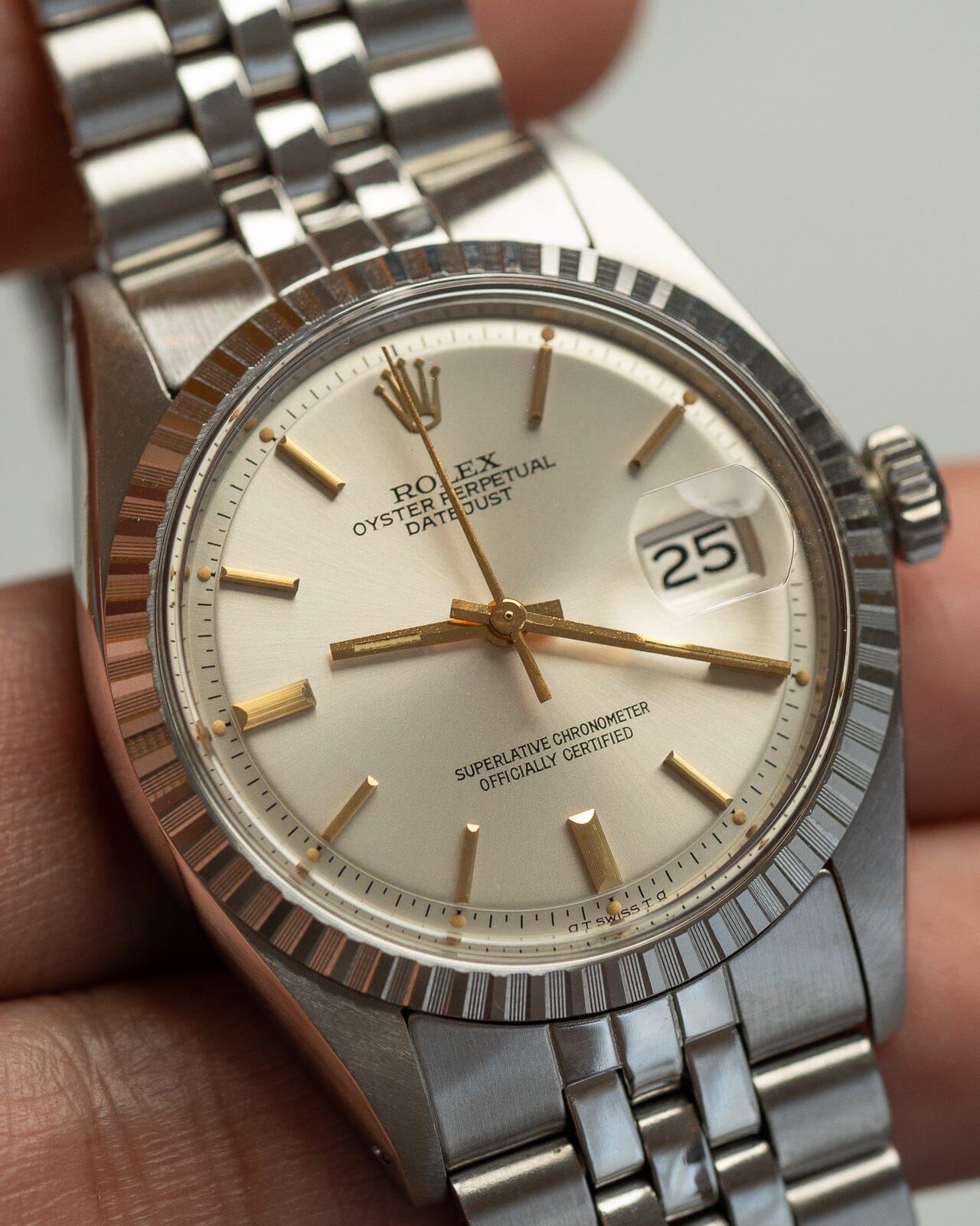 Rolex Datejust 1603 Silver Sigma Dial with Box and Paper | ARBITRO