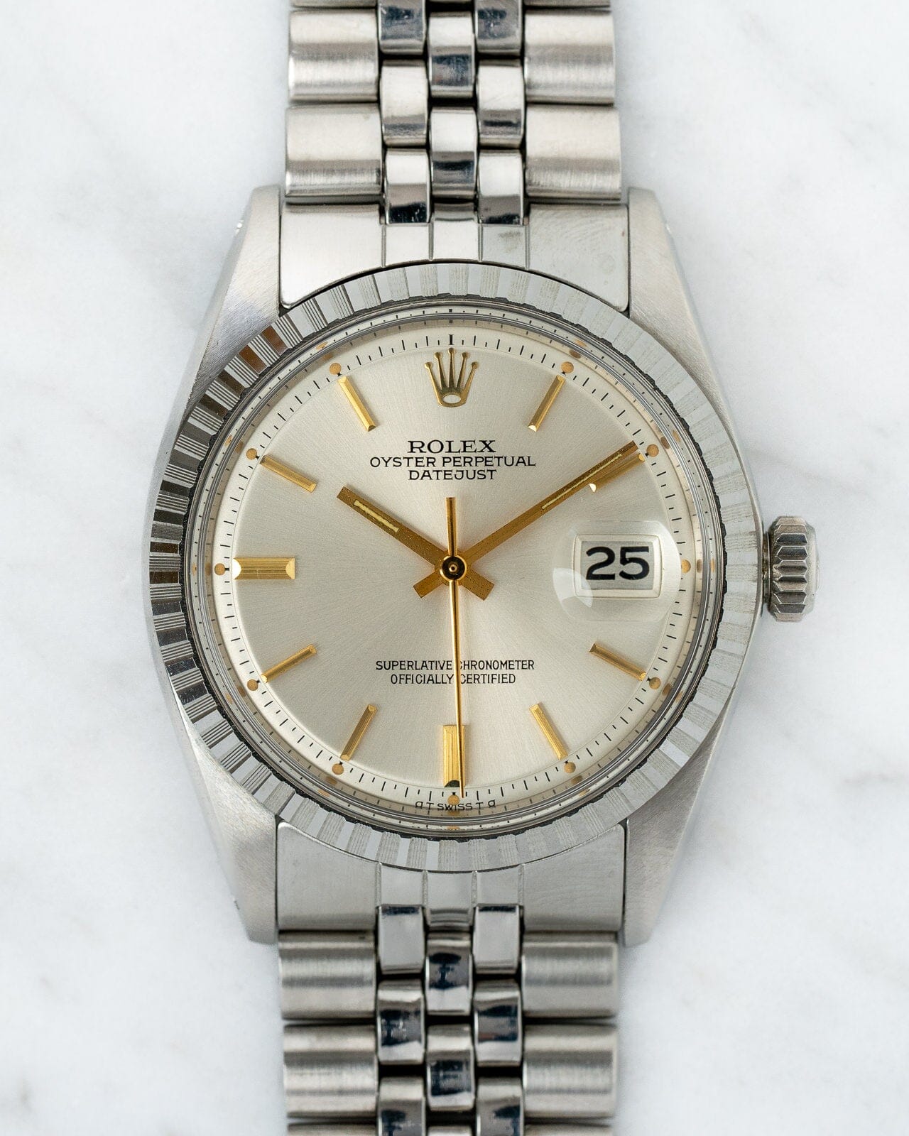 ロレックス デイトジャスト 1603 シルバーシグマダイアル 箱保証書付き Watch ROLEX 