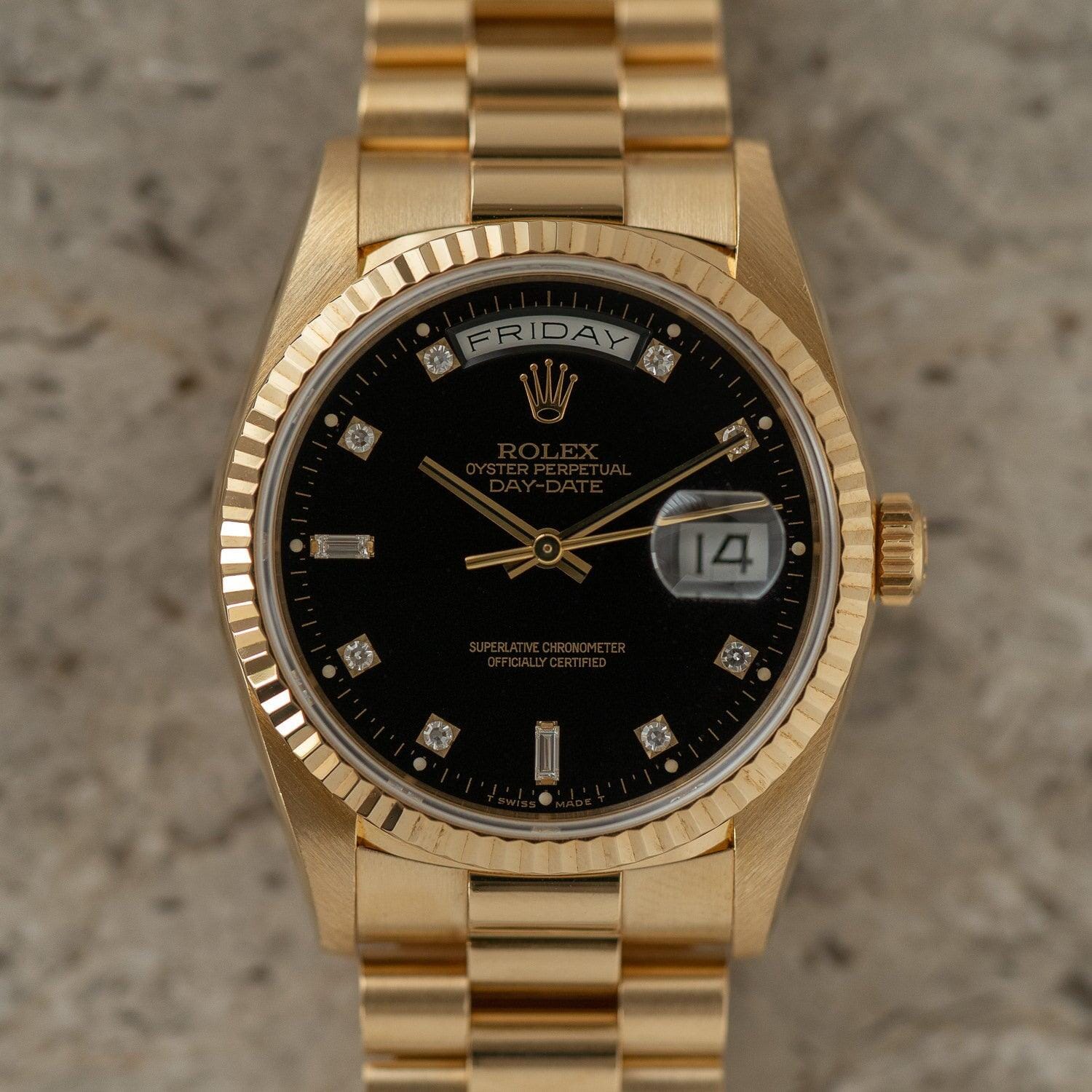 ロレックス デイデイト 18238A ブラック / ROLEX Day-Date 18238 Black Diamond Dial - Arbitro